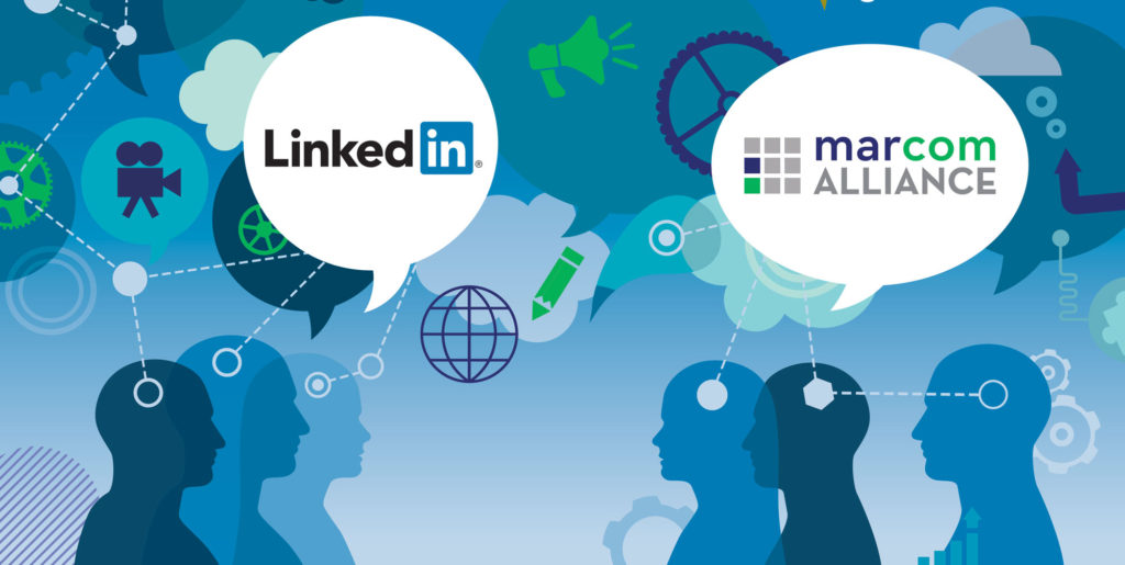 Graphic for LinkedIn event with MarCom Alliance